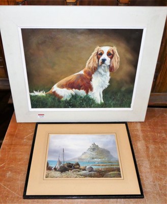 Lot 1139 - Julie Knowles - Study of a King Charles...