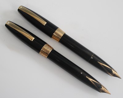 Lot 110 - A Sheaffer PFM fountain pen, in black with 14k...