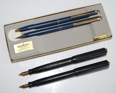 Lot 146 - A Sheaffer Targa Slim ballpoint pen and...