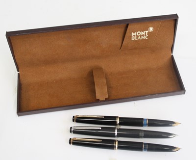 Lot 172 - Three cased Montblanc fountain pens, being two...