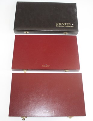 Lot 183 - Three Sheaffer pen collectors cases; two in...