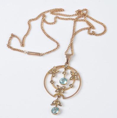 Lot 2518 - A rose and yellow metal Edwardian openwork...