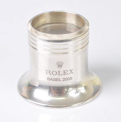 Lot 2523 - A Rolex Basle 2005 white metal watchmaker's...