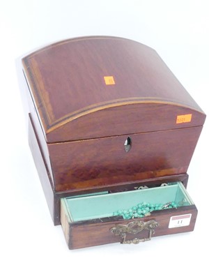Lot 47 - A 19th century mahogany boxwood and rosewood...