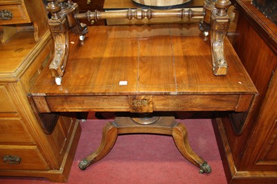 Lot 1199 - A 19th century rosewood and brass inlaid...