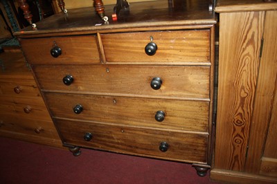 Lot 1197 - A Victorian mahogany square front chest of two...