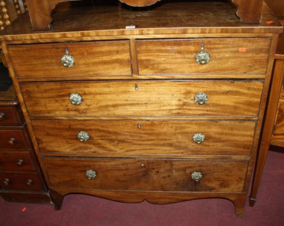 Lot 1201 - A 19th century mahogany square front chest of...