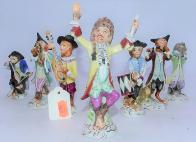 Lot 158 - A collection of seven continental porcelain...
