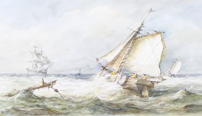 Lot 2505 - Edward A. Swan - A breezy day, watercolour...
