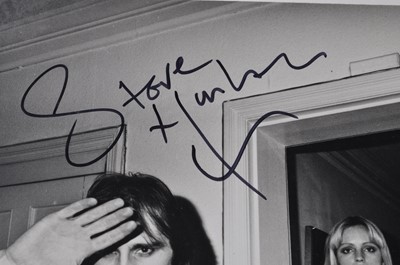 Lot 1018 - Steve Harley, a black and white photograph...