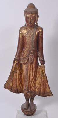 Lot 2422 - A large Burmese figure of Buddha, carved in...