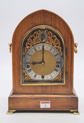 Lot 1 - A late 19th century lancet shaped rosewood...