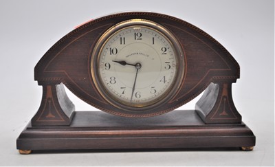 Lot 21 - An early 20th century boxwood strung mahogany...