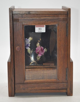Lot 53 - An early 20th century oak cased smoker's...