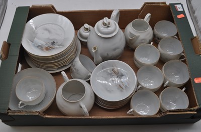 Lot 63 - A Japanese export eggshell porcelain part tea...