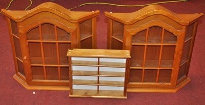 Lot 85 - A pair of vintage wall mounted display...