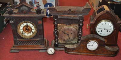 Lot 87 - An Edwardian mahogany cased eight day lancet...