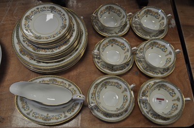 Lot 99 - An Aynsley Henley pattern six place dinner...