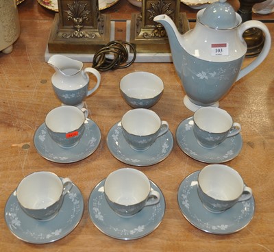 Lot 103 - A Royal Doulton Reflection pattern six place...