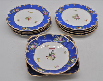 Lot 107 - A 19th century Nast of Paris floral decorated...