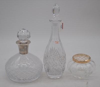 Lot 119 - An Elizabeth II silver collared cut glass...
