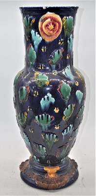 Lot 117 - A large Victorian majolica glazed earthenware...
