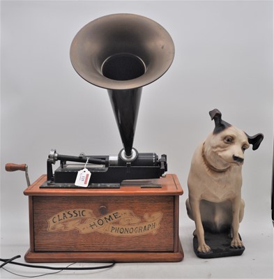 Lot 125 - A modern resin model of Nipper, height 36cm,...
