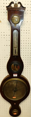 Lot 1137 - An early 19th century rosewood four dial wheel...