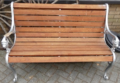 Lot 1145 - A silvered, cast galvanised metal ended and...