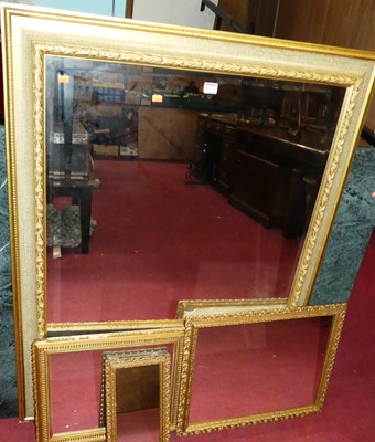 Lot 1174 - A large contemporary gilt framed bevelled...