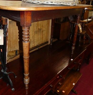 Lot 1182 - A 19th century mahogany  D-end side table on...