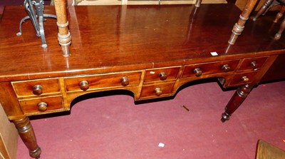 Lot 1183 - A Victorian mahogany twin long kneehole...