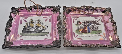 Lot 154 - A pair of Victorian Sunderland lustre...