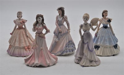 Lot 189 - A collection of five Coalport Beau Monde...
