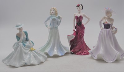 Lot 161 - A collection of four Coalport porcelain...
