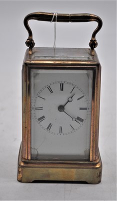 Lot 172 - An early 20th century brass cased carriage...