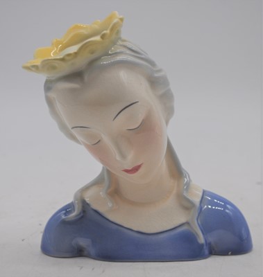 Lot 174 - A Goldscheider earthenware bust of Madonna,...