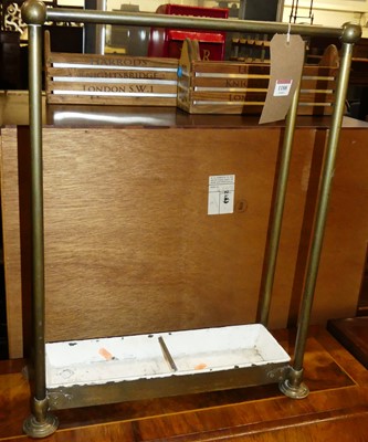 Lot 1188 - A late Victorian tubular brass four division...