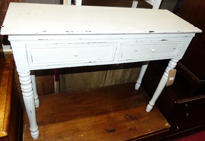 Lot 1209 - A contemporary grey painted two drawer side...