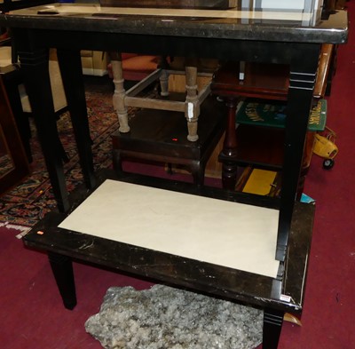 Lot 1220 - A contemporary veined marble topped and...