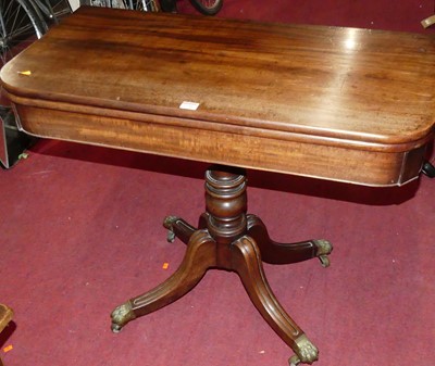 Lot 1230 - An early Victorian mahogany round cornered...