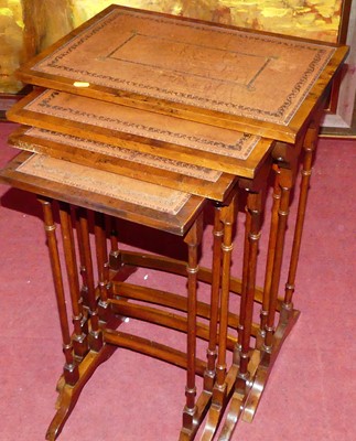 Lot 1242 - A contemporary mahogany, yew wood veneered and...