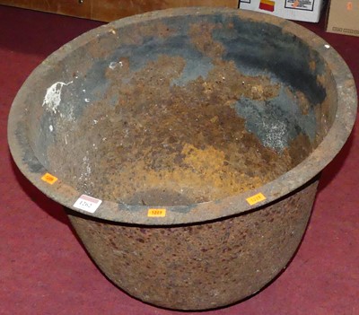 Lot 1262 - A late 19th century iron cylindrical log...