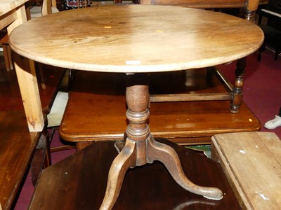 Lot 1277 - A 19th century provincial oak circular...