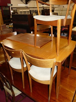 Lot 1284 - A 1960s Vanson teak dining suite, comprising;...