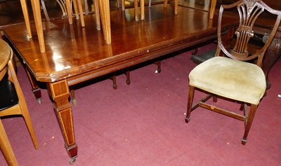 Lot 1285 - A late Victorian mahogany and inlaid...