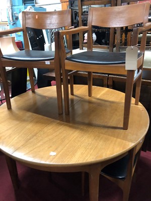 Lot 1287 - 1960s teak dining furniture, to include; a...