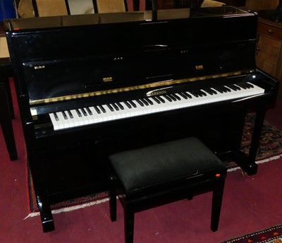 Lot 1290 - A contemporary Markson black lacquered upright...