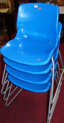 Lot 1297 - A set of four Ikea plastic and anodised rod...