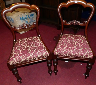 Lot 1318 - A set of four mid-Victorian mahogany balloon...